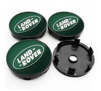 NIRBO Set coprimozzo coprimozzo Cromato da 62 mm, 4 Pezzi per Land Rover SV Freelander Discovery Defender Range Rover Evoque Sport, Adesivo per Pneumatici Badge Trim,60green-B