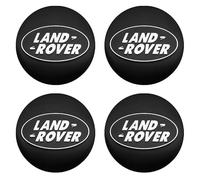 NIRBO Set coprimozzo coprimozzo Cromato da 62 mm, 4 Pezzi per Land Rover SV Freelander Discovery Defender Range Rover Evoque Sport, Adesivo per Pneumatici Badge Trim,56black