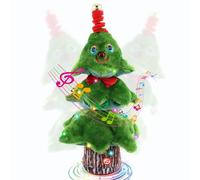 Nircho Albero di Natale cantante e danza, 14.5" Registrazione Imparare a parlare Albero di Natale Peluche Bambola Danza Elettrica con musica e luci (tipo batteria), Bambini