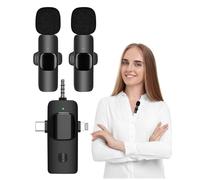 NIRJIK Microfono Lavaliere Senza Fili - Microfono Plug-Play Bluetooth Con Riduzione Del Rumore, Ottimo per Ios/Android/Pc/Laptop, Registrazione, Live Streaming