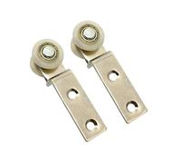 NIRNHYRUR Binario per Porta Scorrevole Puleggia con Cuscinetto in Metallo for Tubo Curvo da 2,55x0,74 Pollici Due Ruote in plastica for Porta Scorrevole, Finestra, Armadio, Pezzi