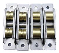 NIRNHYRUR Binario per Porta Scorrevole Ruote for Porte scorrevoli in Acciaio Inox, Ruote silenziose for, ferramenta for finestre in Vetro for Bagno e casa, 2 Pezzi(B)