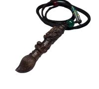 NIRNHYRUR Braccialetto Ciondolo con Penna for candidatura alla Lista d'oro del Drago a Spirale di Seta Morbida annodata in Resina Legno agar Bianco Vietnam Nha Trang