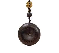 NIRNHYRUR Braccialetto Collana con Pendente della Pace in Legno di agar Nero del Brunei Perline Portafortuna sommergibili