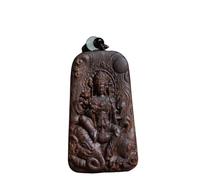 NIRNHYRUR Braccialetto Vietnam Nha Trang Bodhisattva Samantabhadra in Legno di Agar Bianco Otto divinità guardiane Ciondolo in Resina Manipolo Pendente