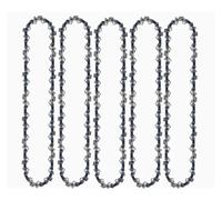 NIRNHYRUR Catena per Motosega Chainsaw Accessories, 8 Inches 3/8" LP 33 Drive Links Chain for Electric Saw(5pcs 8-inch Chain)