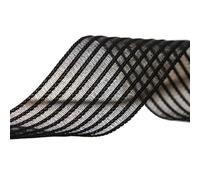 NIRNHYRUR Elastico Piatto da Cucire Elastici Che Si estendono 10~100 mm di Larghezza Nastro Pizzo Nero Cintura in Vita Indumento Intimo Accessori Fai da Te(Black,5cmx3M)