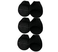 NIRNHYRUR Mezzi Calzini da Donna 9 Paia di Cuscinetti for Maniche metatarsali, for avampiede con Morbida Spugna e Punti in Silicone(Black)
