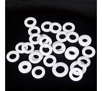 NIRNHYRUR O-Ring 2 guarnizioni in PTFE da 3 mm, rondelle Piatte in plastica, in for Pompe, 100 Pezzi(8x18x2mm)
