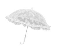 NIRNHYRUR Ombrellone in Pizzo da Matrimonio Elegante ombrellone in Pizzo con Manico Lungo for Feste di tè, Matrimoni e fotografie, ombrellone Stile Vintage