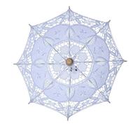 NIRNHYRUR Ombrellone in Pizzo da Sposa Ombrello in Pizzo da Sposa for Matrimonio Abito da Principessa Bianco Puntelli for Fotografia Femminile Ombrellone(01-Diameter 45CM)