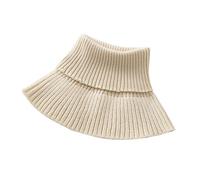 NIRNHYRUR Sciarpa con Colletto Lavorato a Maglia da Donna, 5 Pezzi, Sciarpa Falsa Moda Invernale Antivento Staccabile(Beige)