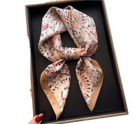 NIRNHYRUR Sciarpa di Seta da Donna Estate 70x70 cm Sciarpa Scozzese Quadrata di Seta Donna Retro Raso Collo Cravatta for Capelli Morbido Fazzoletto da Collo Hijab(Color 2)