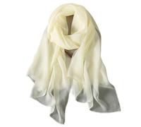 NIRNHYRUR Sciarpa di Seta da Donna Estate Donna Sciarpa da Spiaggia Color Tinta Unita Scialli di Seta Fascia for Capelli Avvolge la Protezione Solare Hijab(Beige Yellow)