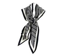 NIRNHYRUR Sciarpa di Seta da Donna Sciarpa con Stampa Sottile Primaverile/Estiva Hijab Morbido Femminile Traspirante in Imitazione Seta da Donna(Black)