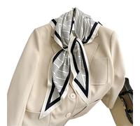 NIRNHYRUR Sciarpa di Seta da Donna Sciarpa con Stampa Sottile Primaverile/Estiva Hijab Morbido Femminile Traspirante in Imitazione Seta da Donna(White)