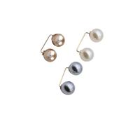 NIRNHYRUR Stringivita for Pantaloni, 30 Set, Spille con Doppia Perla, Spille Anti-sbiadimento, for Donne, Maglione, Cardigan, Clip, Cappotto, Bottone Retrattile, Vestito, Jeans, Adatti for Pantaloni