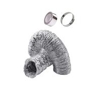 NIRNHYRUR Tubo Flessibile dell'asciugatrice Tubo Flessibile in Alluminio, Tubo di Scarico for Cappa, Metallico, Riduttore for del condizionatore d'Aria(3m,100mm)