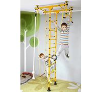 NiroSport spalliera Svedese FitTop M1 Scala Ginnastica Wall Bars Parete da Arrampicata Parete da Ginnastica Attrezzature Sportive per la casa con Barra per trazioni Inclusi Anelli da Ginnastica