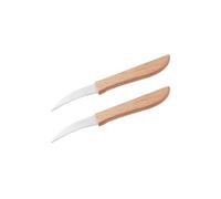 Nirosta 9920450 - Set di 2 coltelli pelapatate, lama da 6 cm, legno, acciaio inossidabile, 16 x 2 cm
