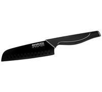 Nirosta Coltello Santoku, Linea Wave in Acciaio Inossidabile con Rivestimento Antiaderente Nero 16cm, Santokumesser