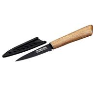 Nirosta Coltello Spelucchino, lama in acciaio inox con rivestimento antiaderente, manico in acacia 100% FSC, coltello da cucina con custodia protettiva, dimensione 20 cm, Linea Flow