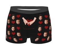 Nirusetty Biancheria intima personalizzata da uomo, boxer personalizzati, biancheria intima personalizzata per uomo, regali di compleanno per lui, Tutto ciò di cui hai bisogno è amore, L