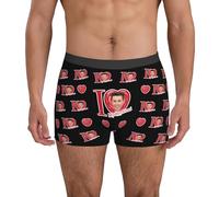 Nirusetty Biancheria intima personalizzata per gli uomini con il viso Biancheria intima da uomo personalizzata Faccia Boxer Slip con regali fotografici per lui Marito Fidanzato
