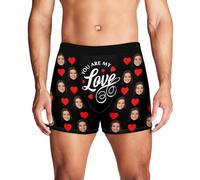 Nirusetty Biancheria intima personalizzata per gli uomini con il viso personalizzato pugili faccia regali di compleanno di San Valentino per lui, Stile: 8, L