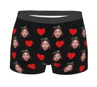 Nirusetty Biancheria intima personalizzata per uomo,Boxer personalizzati con viso,Boxer personalizzati Regali divertenti per lui marito fidanzato, Stile: 8, L
