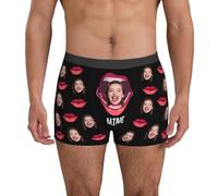 Nirusetty Boxer da uomo personalizzati con foto facciale, mutande morbide, biancheria intima traspirante, regali personalizzati, Tu sei mio, L