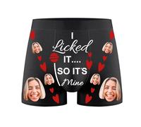 Nirusetty Boxer da uomo personalizzato,Boxer viso personalizzato,Boxer viso personalizzato con foto, L'ho leccata, quindi è mia, XXL