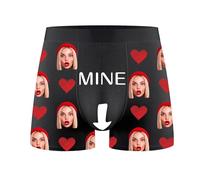 Nirusetty Boxer da uomo personalizzato,Boxer viso personalizzato,Boxer viso personalizzato con foto, Tu sei mio, 3XL