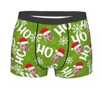 Nirusetty Boxer personalizzati da uomo con viso personalizzato divertente biancheria intima regali per San Valentino, anniversario, compleanno, matrimonio, Stile 6, S