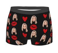 Nirusetty Boxer personalizzati da uomo con viso personalizzato divertente biancheria intima regali per San Valentino, anniversario, compleanno, matrimonio, Stile 4, XXL