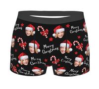 Nirusetty Boxer personalizzati da uomo con viso personalizzato divertente biancheria intima regali per San Valentino, anniversario, compleanno, matrimonio, Stile 9, XS