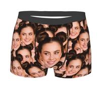 Nirusetty Boxer personalizzati da uomo con viso personalizzato divertente biancheria intima regali per San Valentino, anniversario, compleanno, matrimonio, Stile 2, M