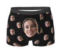 Nirusetty Boxer personalizzati da uomo, intimo corto personalizzato, fidanzato, marito, San Valentino, compleanno, XS-3XL