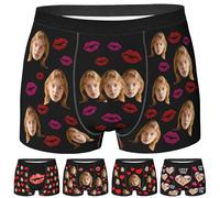 Nirusetty Boxer personalizzati per uomo, fidanzato, marito, biancheria intima da uomo personalizzata con foto XS-3XL