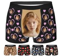 Nirusetty Boxer personalizzati per uomo, fidanzato, marito, biancheria intima da uomo personalizzata con foto XS-3XL