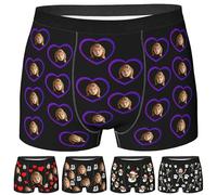 Nirusetty Boxer personalizzati per uomo, fidanzato, marito, biancheria intima da uomo personalizzata con foto XS-3XL