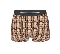 Nirusetty Slip personalizzati da uomo, boxer con la mia faccia su di loro, biancheria intima natalizia da uomo, regali dolci per il fidanzato, Interamente viso., L