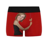 Nirusetty Slip personalizzati del pugile degli uomini con il volto divertente della foto, biancheria intima su ordinazione degli uomini, Sei incredibile! - Rosso, XL
