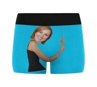 Nirusetty Slip personalizzati del pugile degli uomini con il volto divertente della foto, biancheria intima su ordinazione degli uomini, Sei incredibile! - Blu, XXL