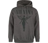 Nirvana Angel Uomo Felpa con Cappuccio Carbone XXL 80% Cotone, 20% Poliestere Regular