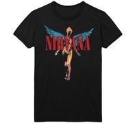 Nirvana 'Angelic' (Nero) T-Shirt - NUOVO E UFFICIALE