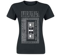 Nirvana As You Are Tape Donna T-Shirt Nero 100% Cotone Regular