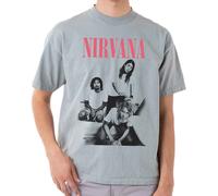 Nirvana Bathroom Photo Uomo T-Shirt Grigio Sport S 90% Cotone, 10% Poliestere Regular