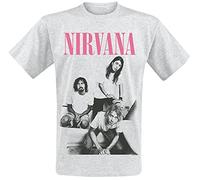 Nirvana T Shirt Bathroom Photo Band Logo Nuovo Ufficiale Uomo Grigio Size XXL