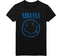 Nirvana Blue Happy Face Black XL Maglietta
